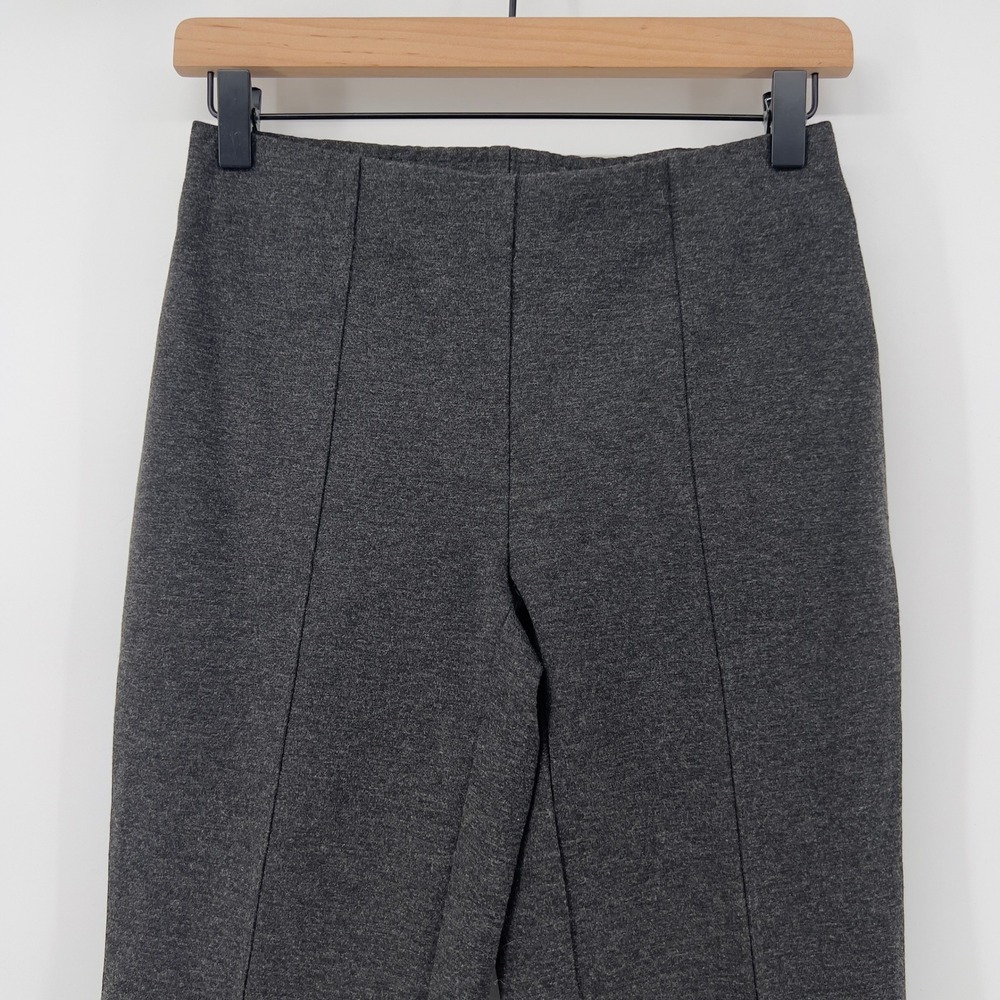 J. Jill Women XS Ponte Slim Leg Pull On Pants Charcoal Gray Stretch Comfort Work - Picture 2 of 8